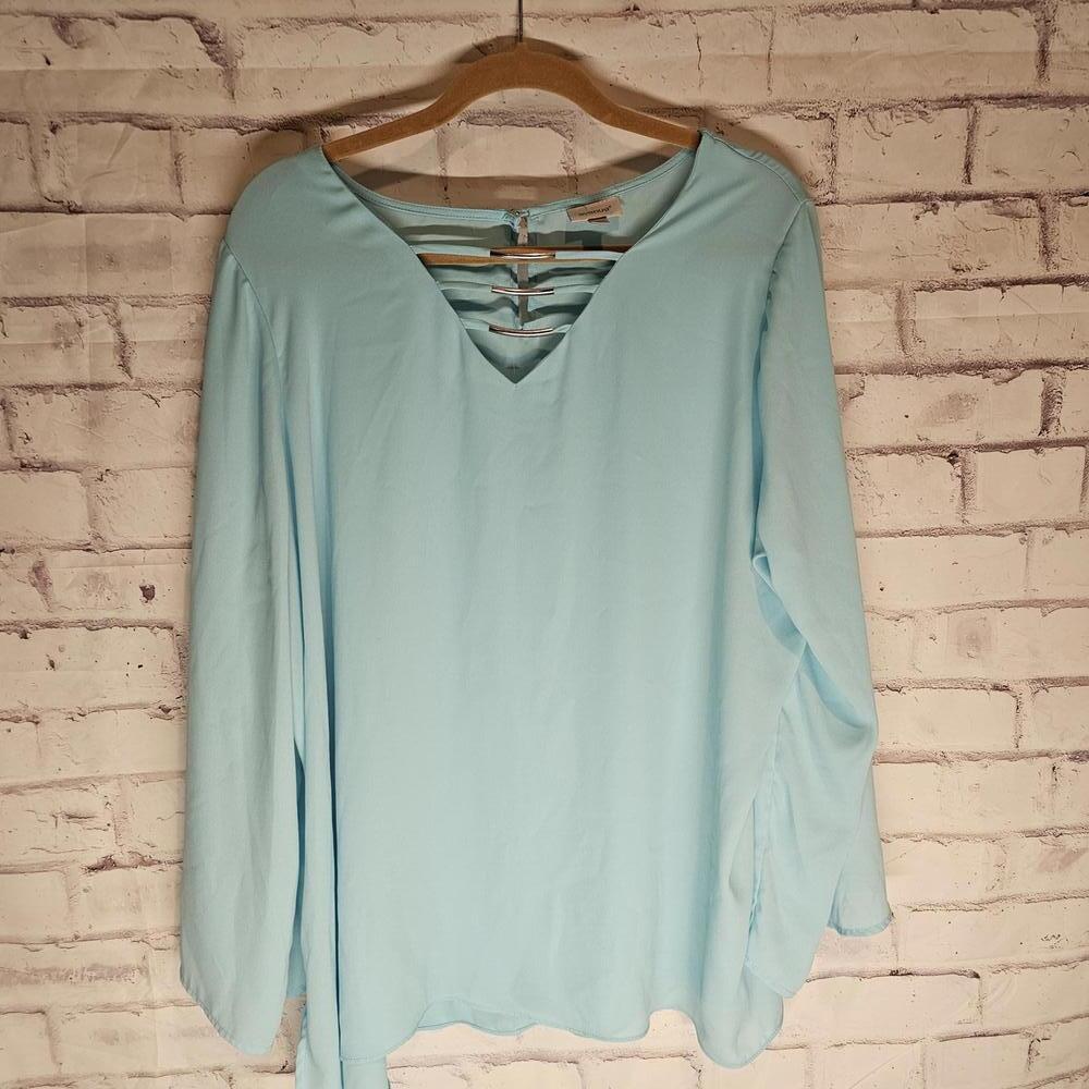 Ice Blue Dressy Top
